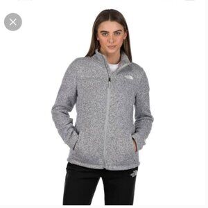 NORTH FACE Fleece Lined Lightweight Jacket Zip Up Gray Size M